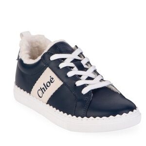 Chloe Kids Navy and White Sneakers